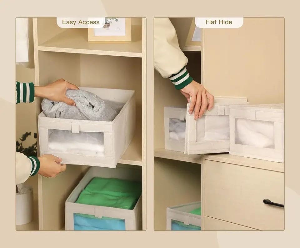 Cabinet Clothes Storage Box, Visible Window Fabric Storage Box, Foldable Sundries Organizer, Wardrobe Clothing Storage Boxes, Drawer Type Clothing Organizer, Foldable Storage Box with Clear Window, Collapsible Clothes Storage Organizer with Handle Cabinet Clothes Storage Box, Visible Window Fabric Storage Box, Foldable Sundries Organizer, Wardrobe Clothing Storage Boxes, Drawer Type Clothing Organizer, Foldable Storage Box with Clear Window, Collapsible Clothes Storage Organizer with Handle